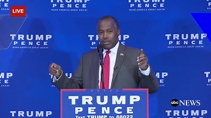 Dr. Ben Carson introducing Donald J. Trump and Mike Pence at PA rally: People in DC about to learn "what the word 'you're fired' means." http://abcn.ws/2eXDp40 | ABC News Politics