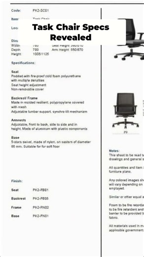 Fire Rated Task Chair Specs Explained #shorts