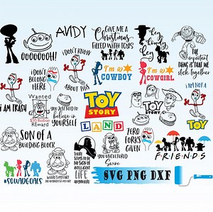 Toystory SVG Bundle Svg Png Dxf, Woody SVG Cricut File, Forky Svg, Buzz Lightyear Svg, Rex Svg, Jessie Svg, Aliens Svg, Cameo, Hamm - Etsy