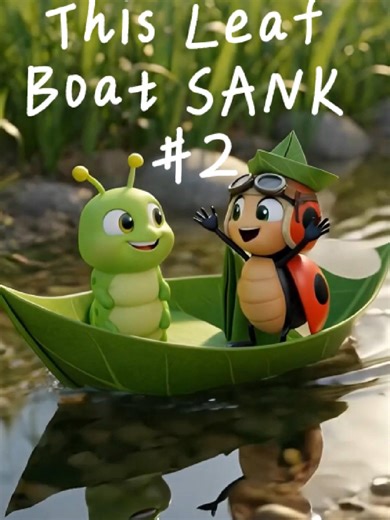 This Leaf Boat SANK #2 💦🚤 The boat had ZERO chance 💀🚤 Follow for more mini adventures 😂 #FYP #Viral #FunnyCartoon #KidsAnimation #Comedy#Cartoon