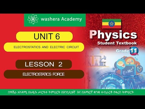 PHYSICS GRADE 11 UNIT 6 LESSON 2 ELECTROSTATIC FORCE