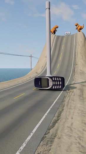 1.2M views · 8.2K reactions | Cars & School Bus vs Giant Nokia Hammer #1 #beamngcrash #beamngdrive #Amazing | Shakil X Gaming | Facebook