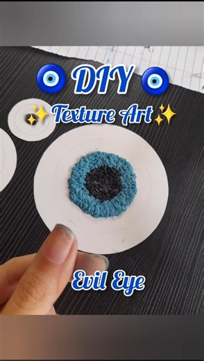 Evil Eye 🧿 Texture Art ✨️ with tissue 🪄 DIY 💕 #shorts #subscribe