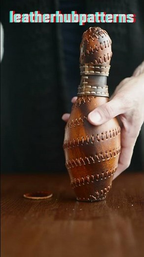 Making a leather bowling pin