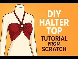 DIY HALTER TOP | Tutorial From Scratch (No Sewing Experience Needed!)