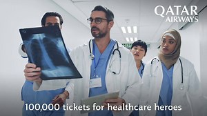 6.8M views · 10K reactions | Our mission in recent months has been taking people home. Our healthcare heroes have been saving lives. To thank them, we’re giving away 100,000 return tickets to anywhere on the Qatar Airways network. Register at qatarairways.com/ThankYouHeroes | Qatar Airways | Facebook