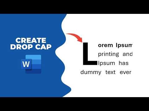 How to Create a Drop Cap in MS Word Easily