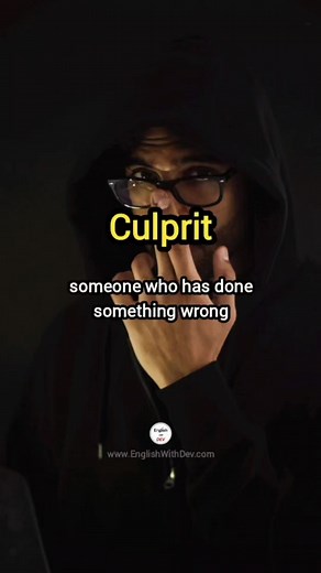 Culprit meaning in English #Culprit | Dev English