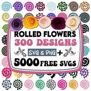 Rolled Flower SVG Bundle: 3D Paper Flower Templates (digital Download) - Etsy Australia
