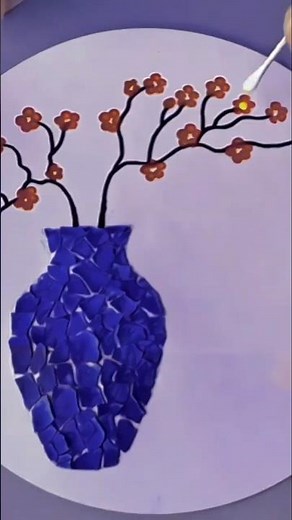 DIY Mosaic Flower Vase Art | Easy Handmade Decor for Beginners! #vase #top #vairalvideo #flowercraft