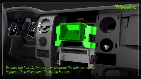 Maestro KIT-F150 Dash Kit and T-Harness for 2013-2014 Ford F150 Trucks with 4.3 inch Screen