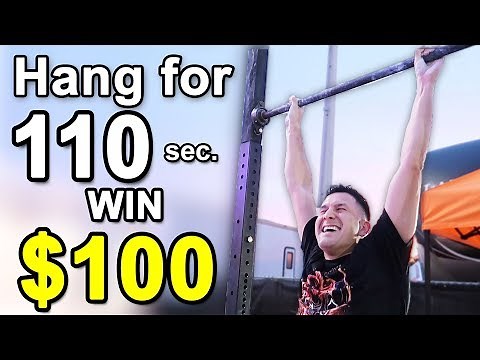 Hang for 110 Seconds Win $100! - Hang Challenge Carnival Game!