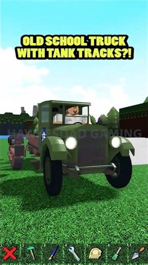 Roblox Build a Boat for Treasure Realistic Old School Truck Tank Tracks & Suspension #babft #roblox