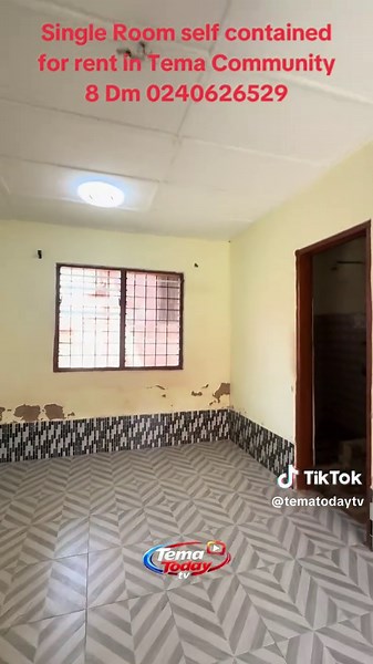 Single Room self contained for Rent in Tema community 8 price 1000 a month Dm #trend #trending #tema #goviral #tematodaytv