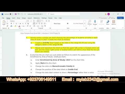 SAM Project B Excel 365 Module 04 | Pacific Crest College | NP_EX365_4B