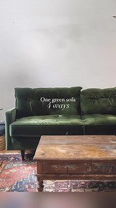 How to style a green sofa, four different ways. Which is your favourite? I’m definitely drawn to the 1st one, I love the rust colours and choice of artwork providing a wonderful bohemian vibe to your living room. Green sofas have always been my go to colour for my living room. If you choose an olive or dark green, they are very versatile colours which help complement a wide range of interior styles, from modern to traditional. They can easily blend with various colour schemes and decor elements.