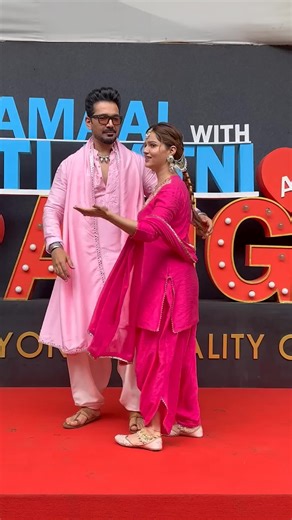 829K views · 10K reactions | When Rubina Dilaik was spotted on the show with her husband, her designer pink dress caught everyone's attention. Her look was simple yet stylish. Her graceful personality and sweet bond with her husband made the moment even more special. ✨ #RubinaDilaik #StarCouple #DesignerDress #PinkOutfit #CelebrityStyle #BollywoodBuzz #StarSpotting #BollywoodUpdates #StylishLook #CoupleGoals | Filmy Mag | Facebook