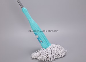 [Hot Item] Prem Wringing Mop Telescopic Long Handle 1.3m Squeeze Mop Easy Self Wringing Cotton Mop