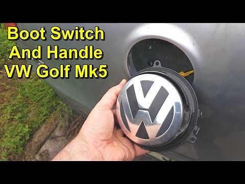 Replacing the Boot Opening Switch and Handle - Volkswagen Golf Mk5 Hatchback