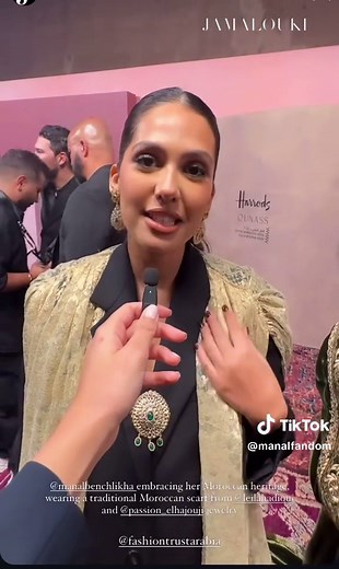 Manal Benchlikha at Fashion Trust Arabia Event - Moroccan Designer Outfit