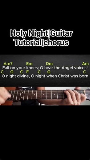 Holy Night|Guitar Tutorial|chorus #holynight #worshipguitartutorial #ghguitartutorial