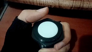 Custom 3D-printed push button with LED