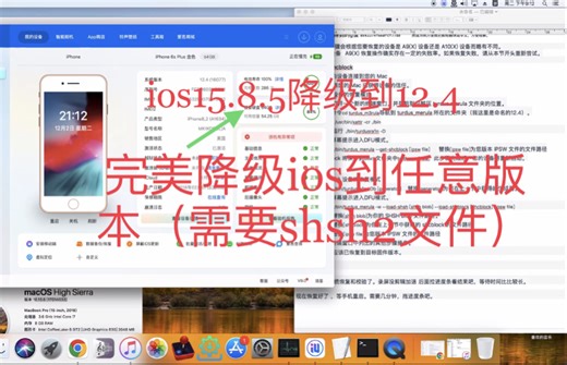 乌鸫工具（turdus merula）演示A9设备完美降级任何低版本系统需对应的shsh2（6s plus从iOS15.8.5降级到ios12.4）