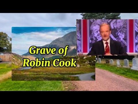 Grave of Robin Cook MP, and how he died.