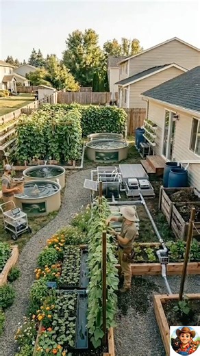 Cucumber Aquaponics Backyard System