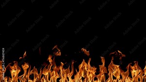 Flames shot with a high speed camera. This video works great as a background or as a design element that can be used in your own videos or animations because the flames are tilable from the left to right so that you repeat the video side to side to make it as wide as you want. And this video also seemlessly loops so that you can have the flames play for any length needed. You can easily composite the flames over your own footage by using the Add or Screen transfer mode in your editing or composi