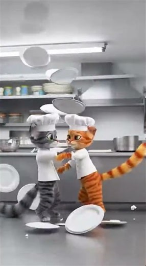 This Kitchen Didn’t Survive the Chef Cats 😂🍳