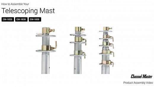 Watch Assembly of the Channel Master 40' Telescoping Mast on Amazon Live
