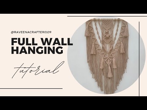 Complete Macrame Wall Hanging Tutorial|Step by Step for Beginners|Boho HomeDecor‪@raveenacrafter0109‬