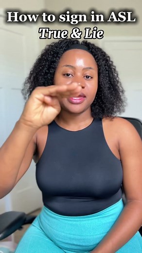 How to sign “true” and “lie” in #asl