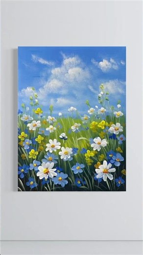 Easy Wildflower Meadow Acrylic Painting Tutorial for Beginners