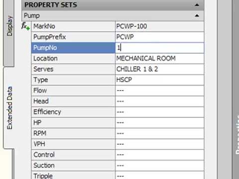 AutoCAD MEP 2010 - Schedules - Property Set Definitions - Part 2 of 4