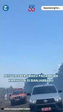 Forest Fire Extinguishing Efforts in Banjarbaru, South Kalimantan: Crews Struggle as Water Bombin...
