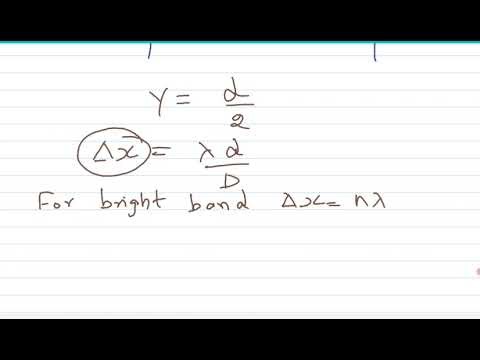 In a double slit experiment, the slits are separated by a distance d..