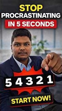 Stop Procrastination in 5 Seconds (Secret Trick) #shorts