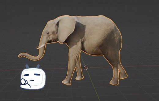 【C4D教程】将2D图像快速转成3D模型，还能动！神奇的免费网站~