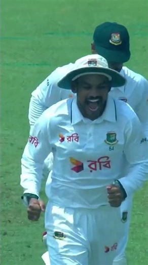 Game-Changing Moment! Nahid Rana Removes Babar Azam 🚨🔥 #BANvPAK #TestCricket #SportsTV #Shorts M9I1K