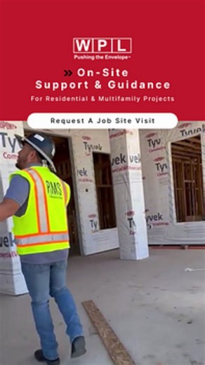 Weatherization Partners on Instagram: "Whether you’re building single-family homes or large multifamily projects, expert job site support makes all the difference. Our team provides on-site guidance, best-practice installation insights, and product training to ensure your weather barrier performs as expected. Need help on your next project? Schedule a visit at the link in our profile."