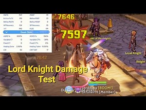 Lord Knight 1 STR Crit Build Early Damage Test Ragnarok Origin Global
