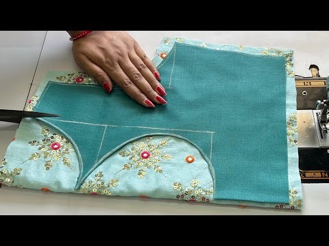 Boat Neck Blouse Design Back | Designer Blouse Neck | Cutting And Stitching Back Neck Blouse Design