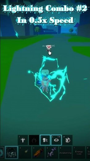 LIGHTNING COMBO #2 IN BLOX FRUITS USING SHARKMAN KARATE AND SPIKEY TRIDENT!