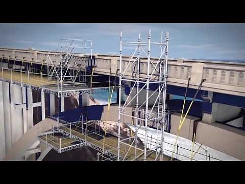 BrandSafway's QuikDeck® at Rocky Creek Bridge in Big Sur, California - Product Animation