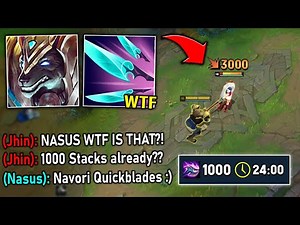 Nasus but I can Q every 0.01 seconds and stack to oblivion (1000 STACKS AT 24 MINUTES)