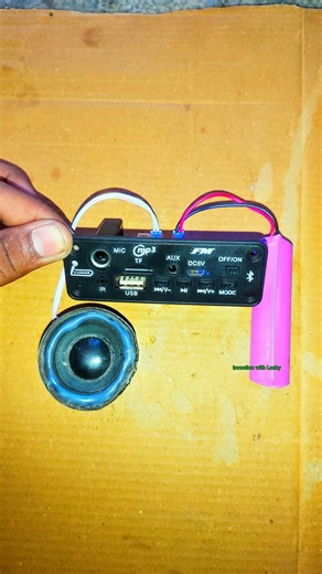 Bluetooth speaker mp3 module #bluetooth #speaker #experiment #dcmotor