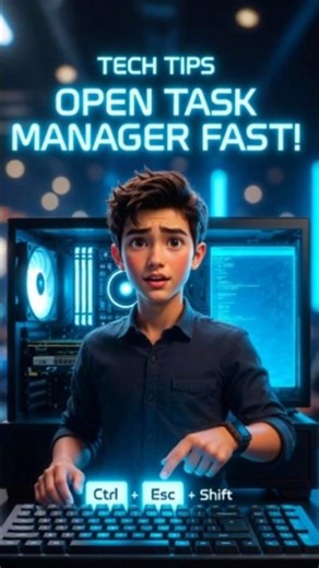 PC Frozen? Open Task Manager Instantly! #tech #techtips #smartphone #pc #viralvideo