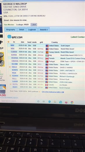 Not to bad for a twenty watt radio and a portable vertical antenna! #hamradio #foryoupage #hamradiooperator #g90hamradio #verticalantenna